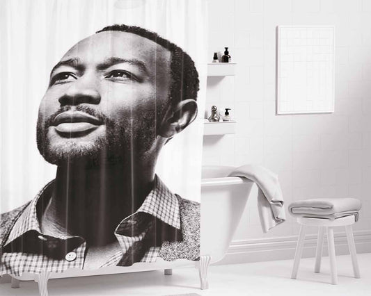 John Legend Bathroom Shower Curtain Fabric Waterproof | 66 X 72 Inch