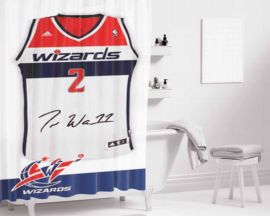 John Wall Jersey Bathroom Shower Curtain Fabric Waterproof | 66 X 72 Inch