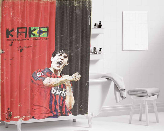 Kaka Brazil Football Bathroom Shower Curtain Fabric Waterproof | 66 X 72 Inch