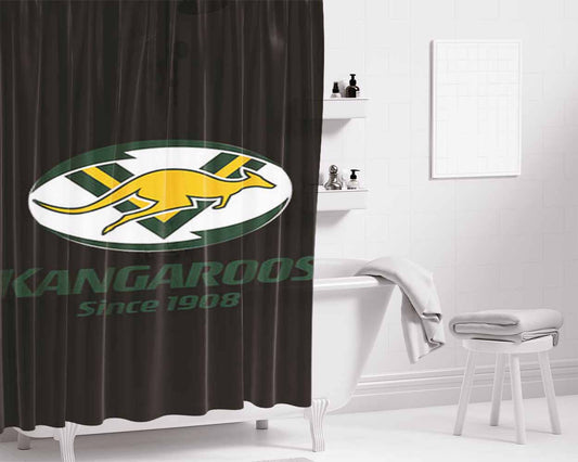 Kangaroos Since 1980 Logo Bathroom Shower Curtain Fabric Waterproof | 66 X 72 Inch