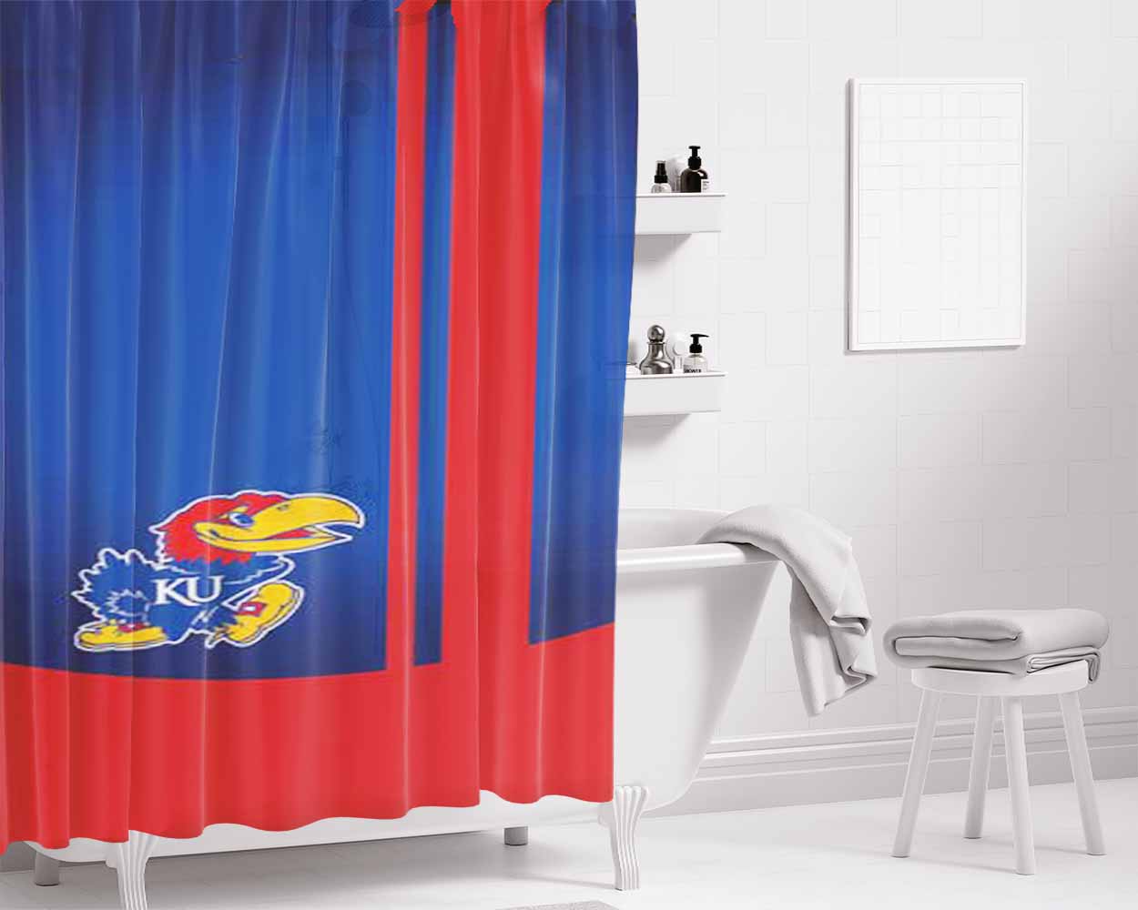Kansas Bathroom Shower Curtain Fabric Waterproof | 66 X 72 Inch