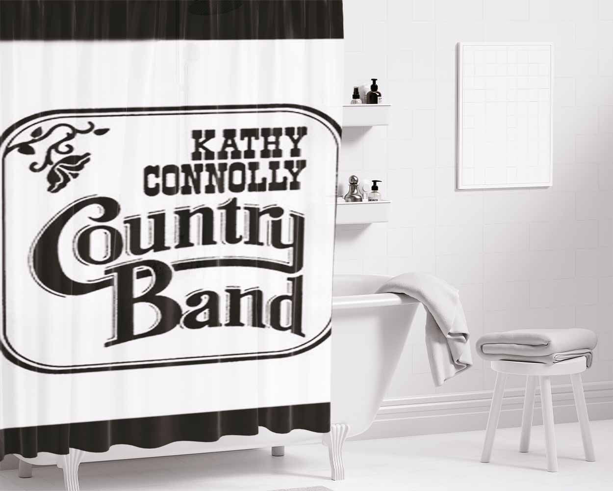 Kathy Connolly Country Bnad Bathroom Shower Curtain Fabric Waterproof | 66 X 72 Inch