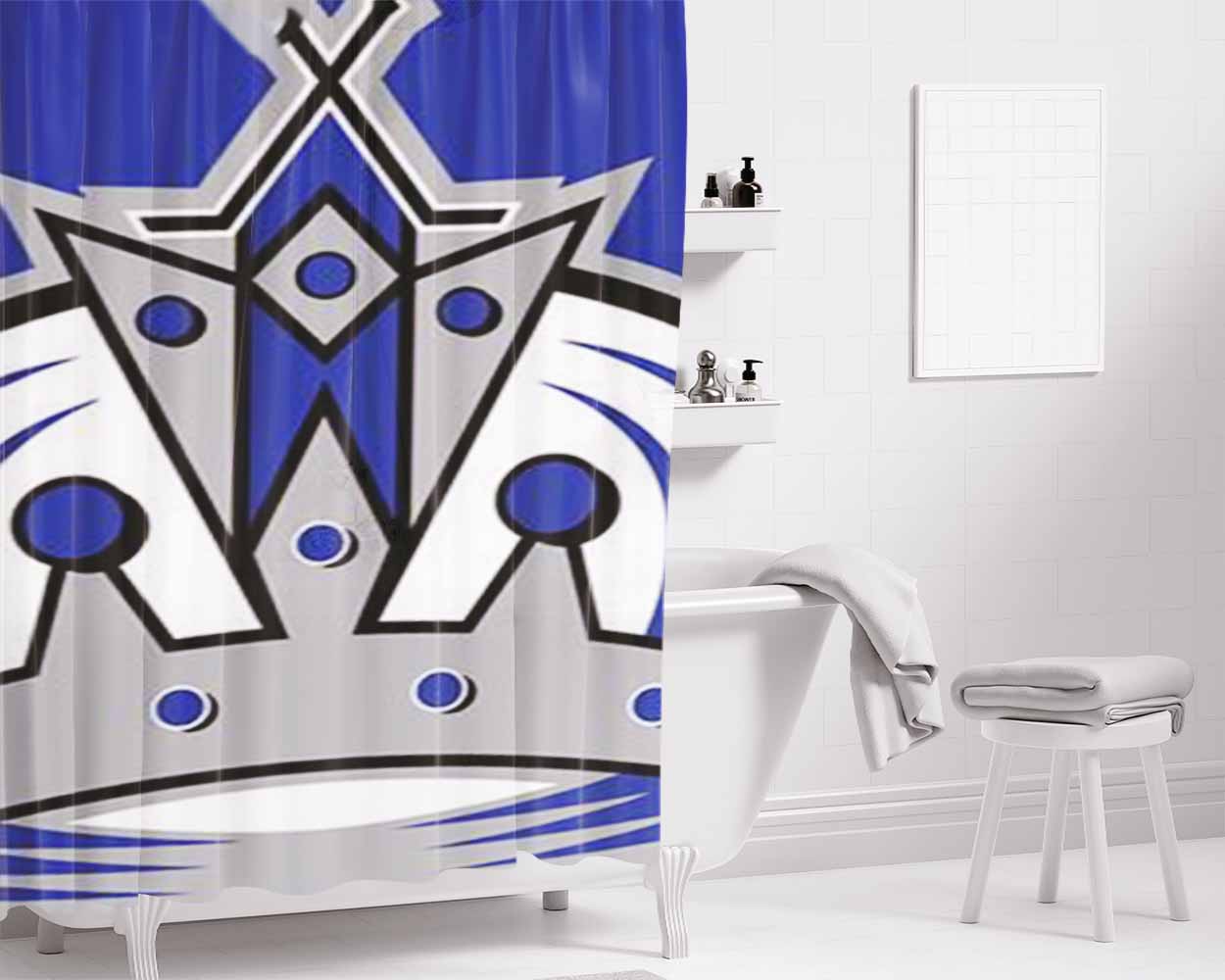 King Logo Bathroom Shower Curtain Fabric Waterproof | 66 X 72 Inch