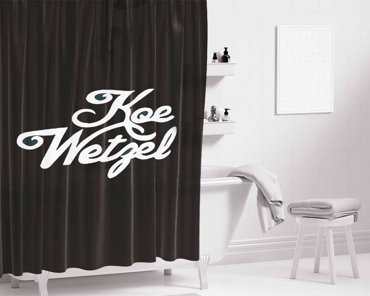 Koe Wetzel Concert Artist Bathroom Shower Curtain Fabric Waterproof | 66 X 72 Inch