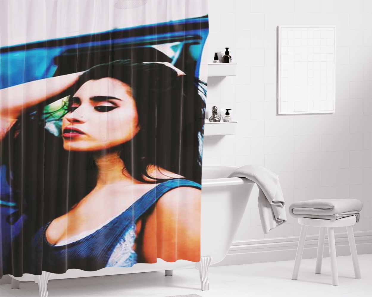 Lauren Jauregui Bathroom Shower Curtain Fabric Waterproof | 66 X 72 Inch