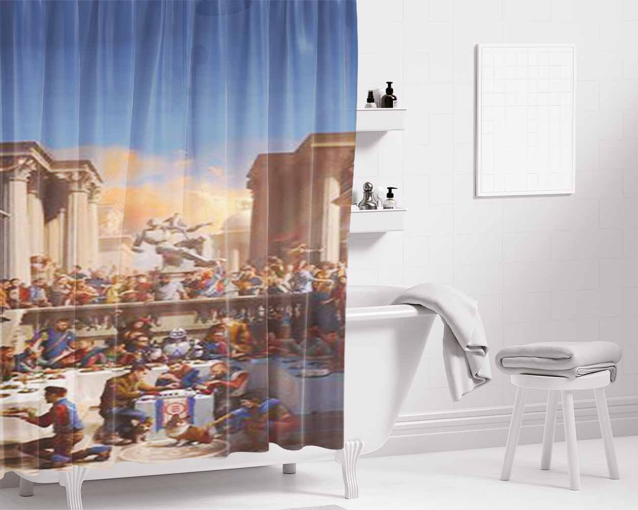 Logic Everybody Bathroom Shower Curtain Fabric Waterproof | 66 X 72 Inch