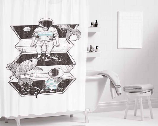 Logic Means Nothing Bathroom Shower Curtain Fabric Waterproof | 66 X 72 Inch