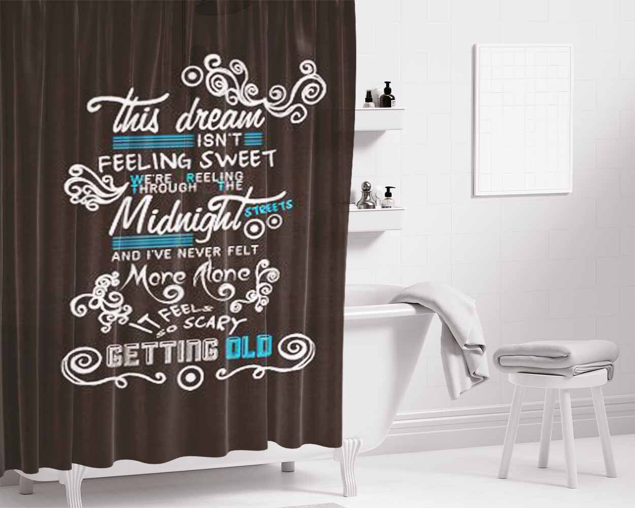 Lorde Lyrics Bathroom Shower Curtain Fabric Waterproof | 66 X 72 Inch
