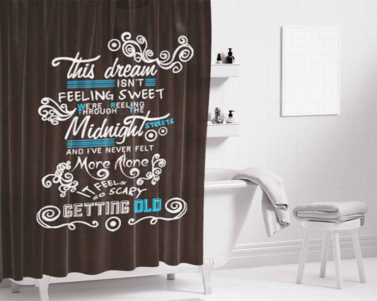 Lorde Lyrics Bathroom Shower Curtain Fabric Waterproof | 66 X 72 Inch