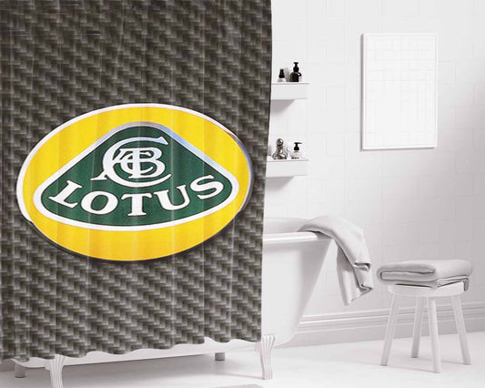 Lotus F1 Racing Team Bathroom Shower Curtain Fabric Waterproof | 66 X 72 Inch