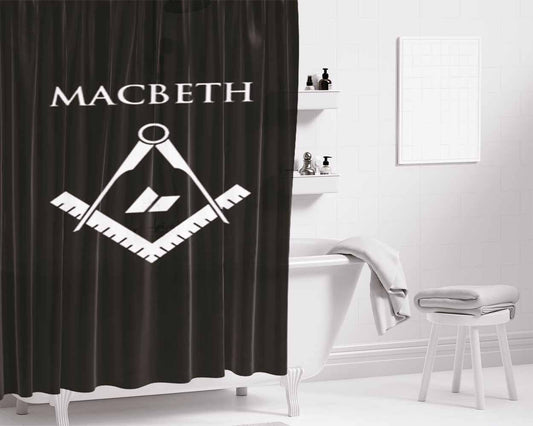 Macbeth Logo Bathroom Shower Curtain Fabric Waterproof | 66 X 72 Inch