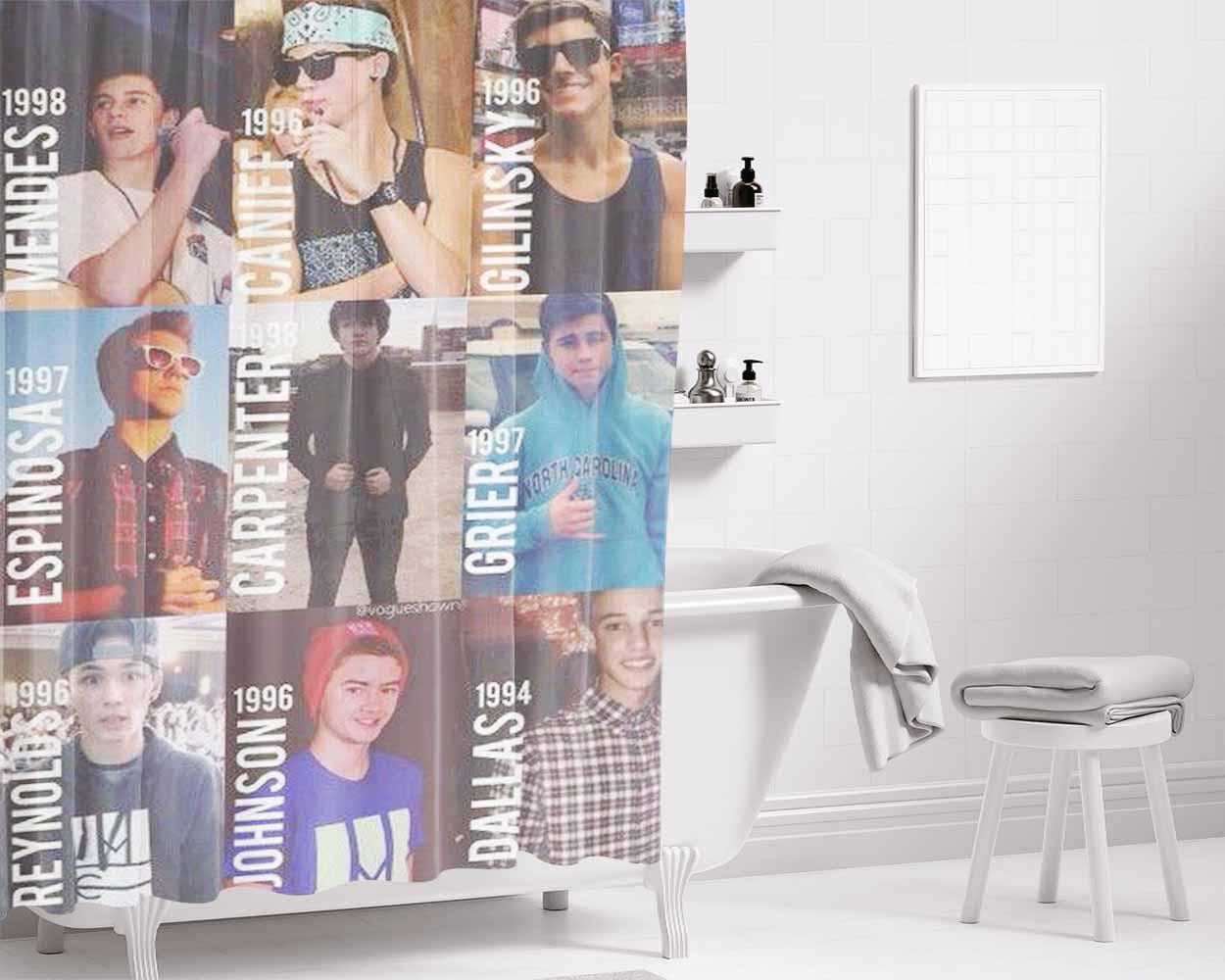 Macgon Boys Personil 2 Bathroom Shower Curtain Fabric Waterproof | 66 X 72 Inch