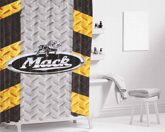 Mack Truck Emblem Bathroom Shower Curtain Fabric Waterproof | 66 X 72 Inch