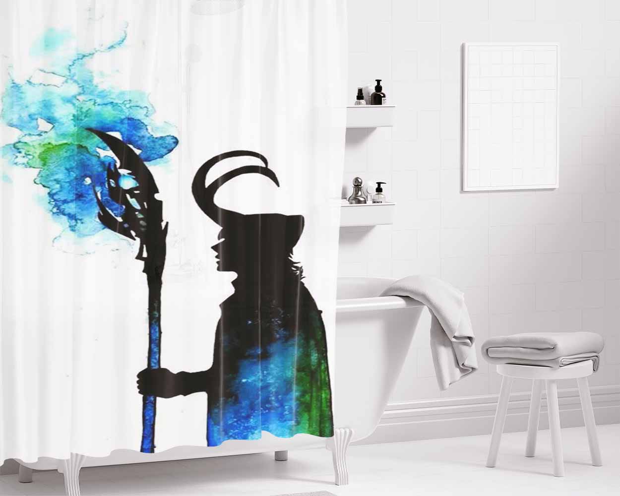 Malficients Bathroom Shower Curtain Fabric Waterproof | 66 X 72 Inch