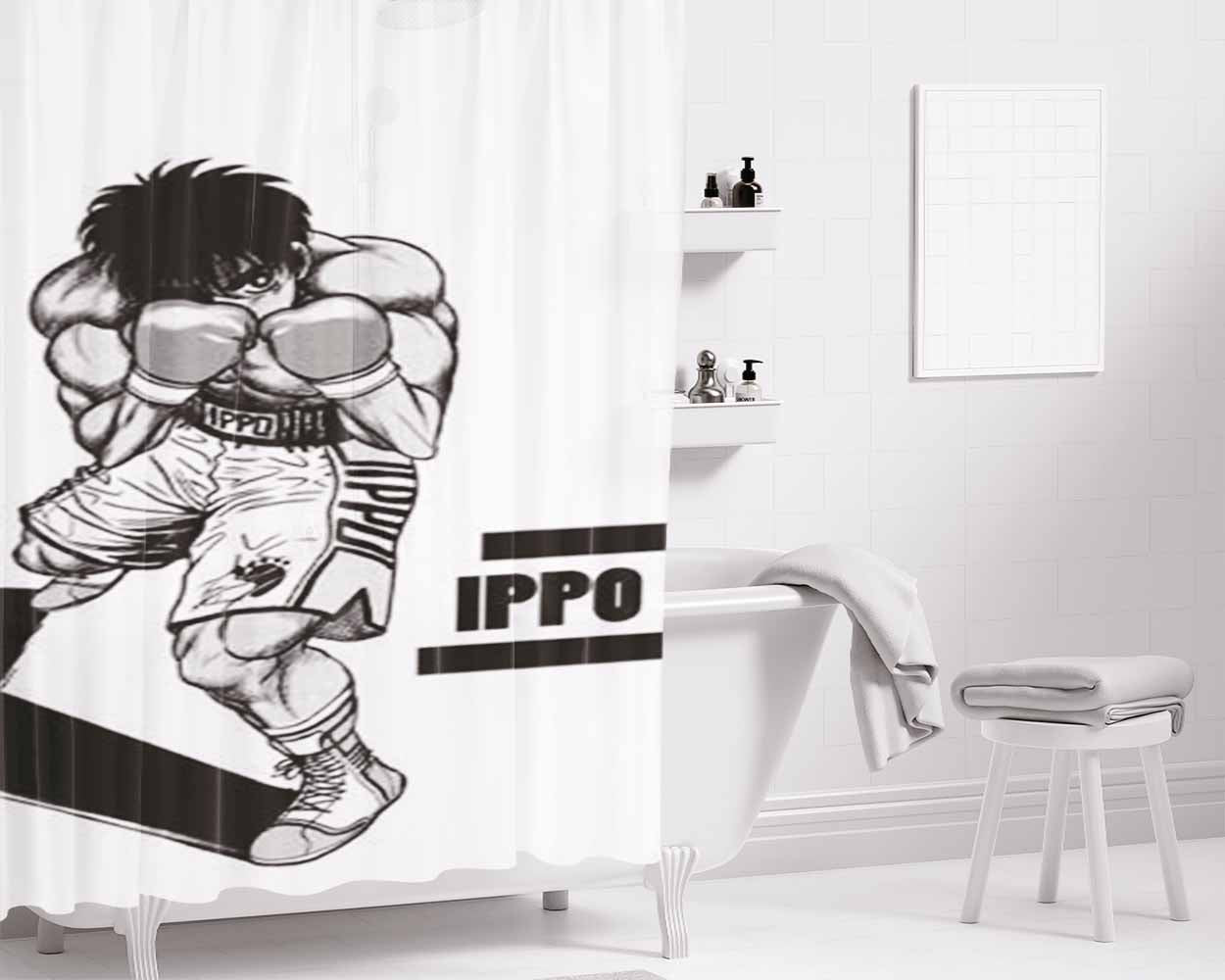 Manga Fighting Ippo Bathroom Shower Curtain Fabric Waterproof | 66 X 72 Inch