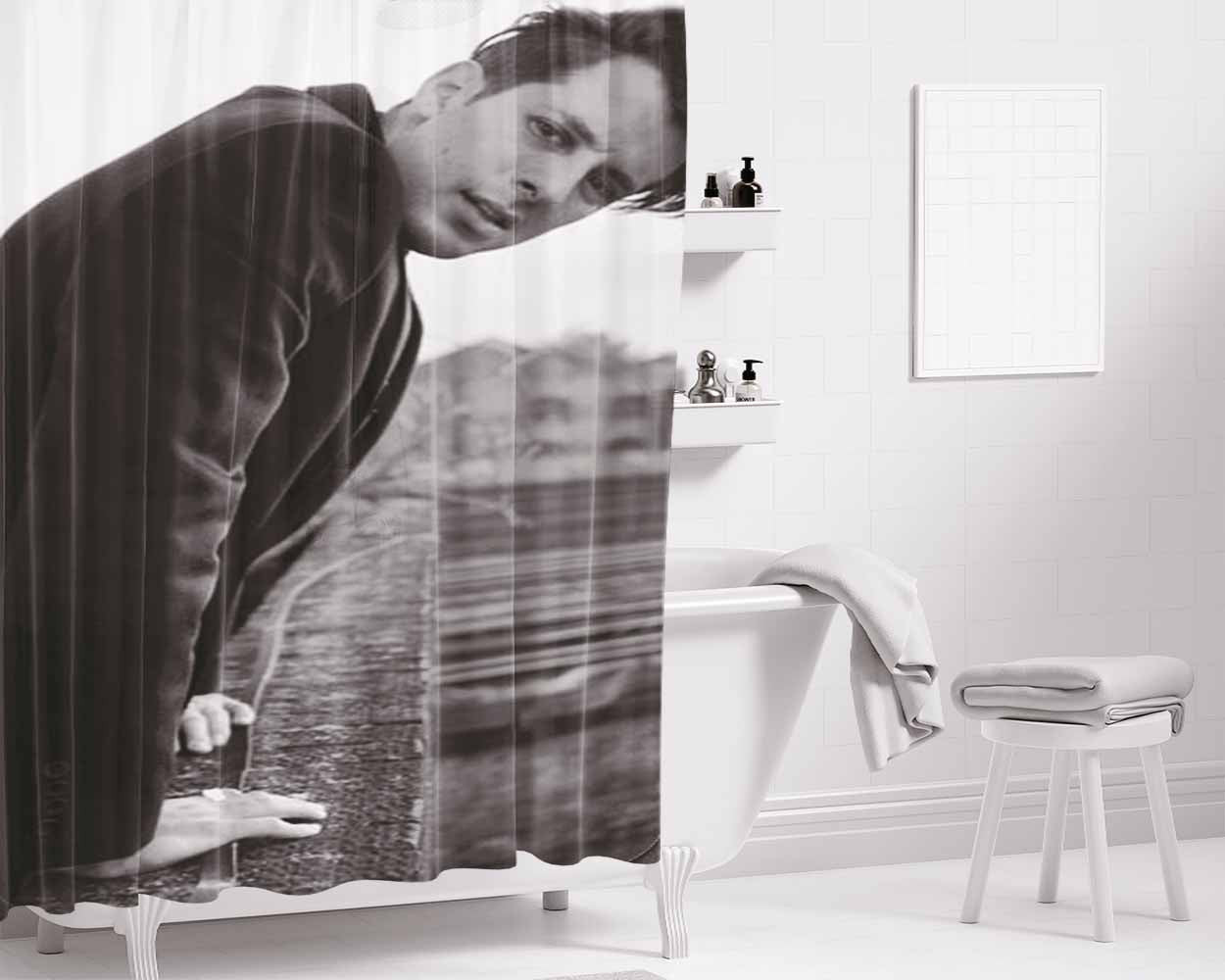 Mark Ronson Black Bathroom Shower Curtain Fabric Waterproof | 66 X 72 Inch