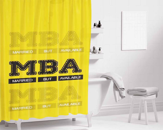 Married But Available Bathroom Shower Curtain Fabric Waterproof | 66 X 72 Inch