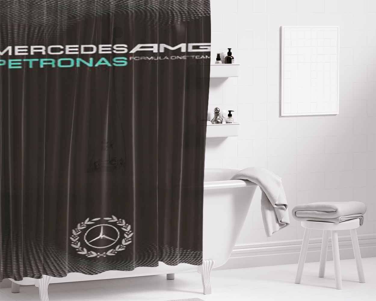 Mercedes Amg Gls63 Bathroom Shower Curtain Fabric Waterproof | 66 X 72 Inch