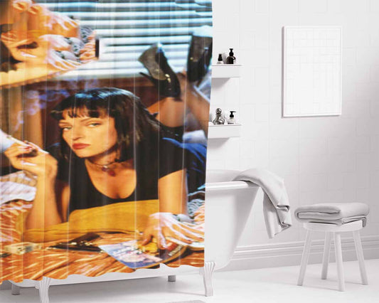 Mia Wallace Bathroom Shower Curtain Fabric Waterproof | 66 X 72 Inch