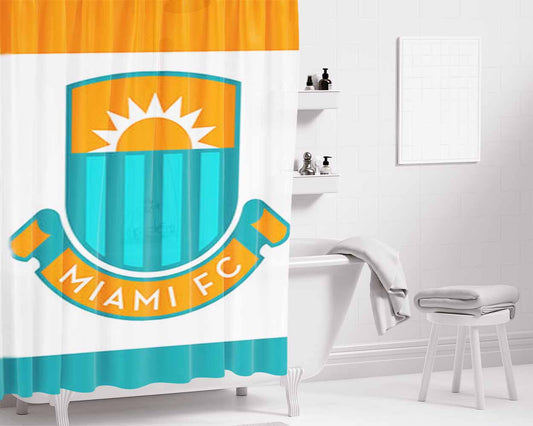 Miami Fc Bathroom Shower Curtain Fabric Waterproof | 66 X 72 Inch