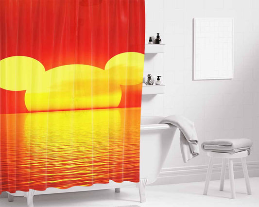 Mickey And Minnie Mouse Bathroom Shower Curtain Fabric Waterproof | 66 X 72 Inch