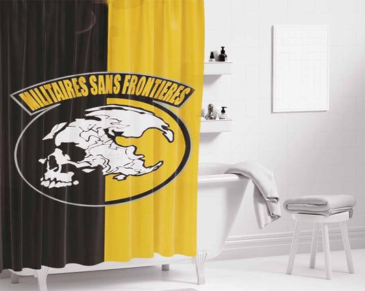 Militaires Sans Frontieres 43 Bathroom Shower Curtain Fabric Waterproof | 66 X 72 Inch