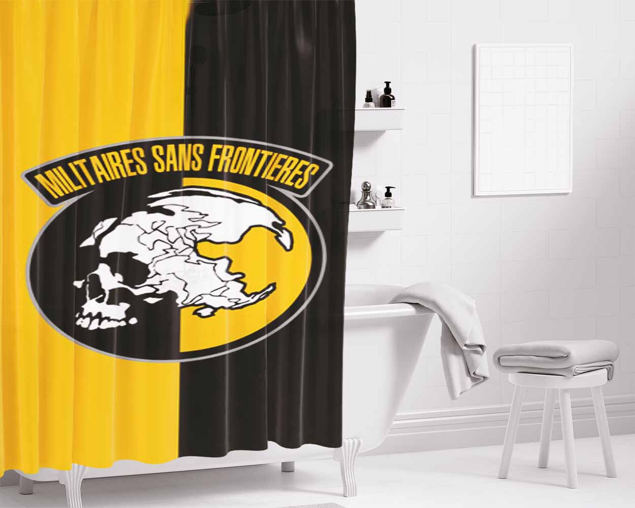 Militaires Sans Frontieres Bathroom Shower Curtain Fabric Waterproof | 66 X 72 Inch