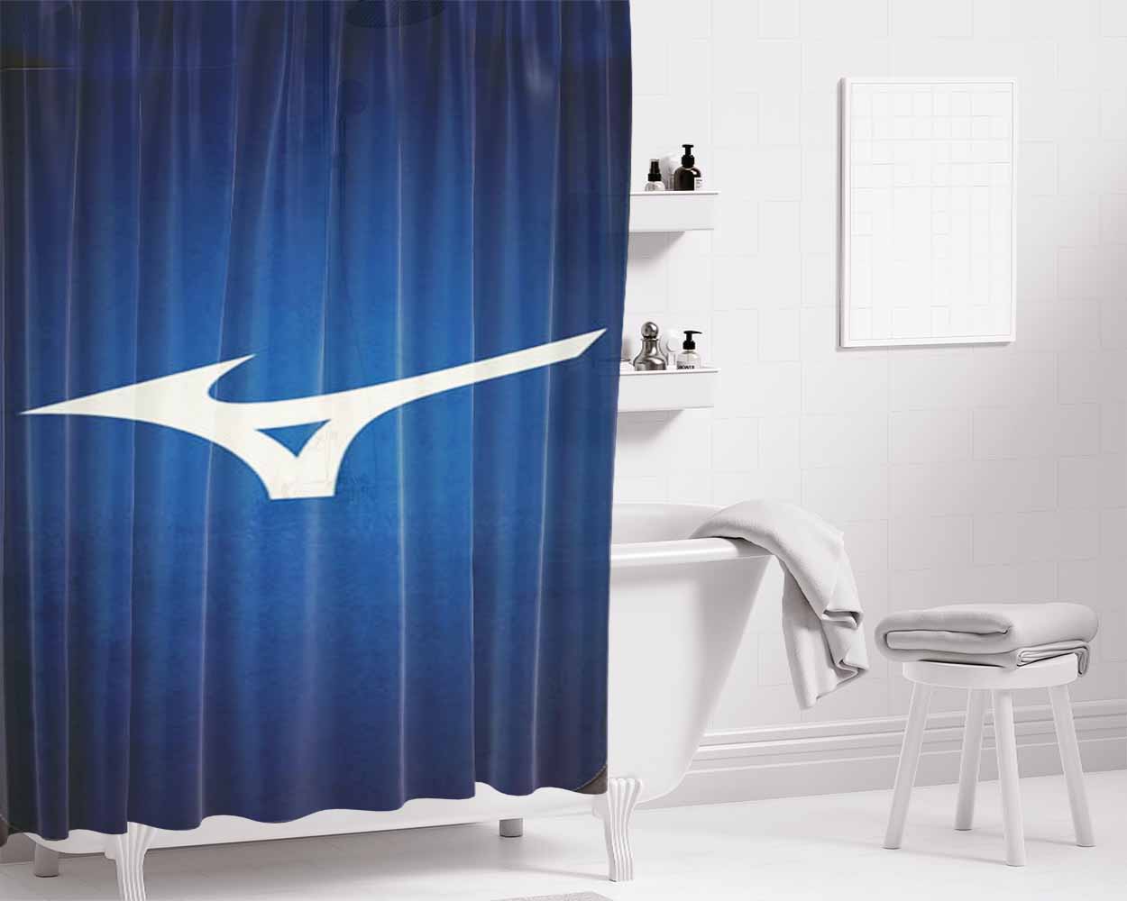 Mizuno Bathroom Shower Curtain Fabric Waterproof | 66 X 72 Inch