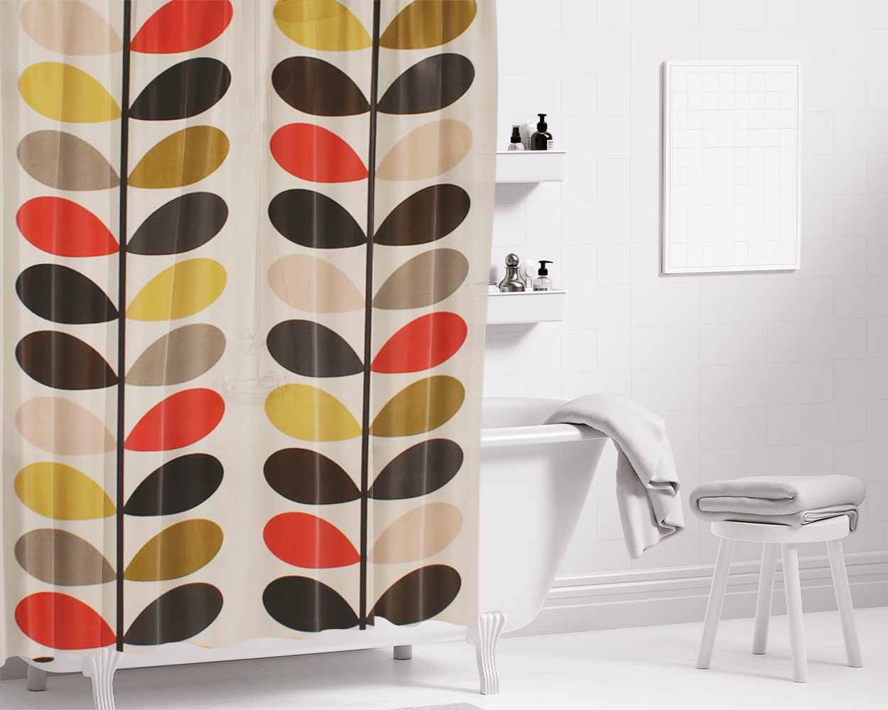 Multi Stem Tomato 1 Bathroom Shower Curtain Fabric Waterproof | 66 X 72 Inch