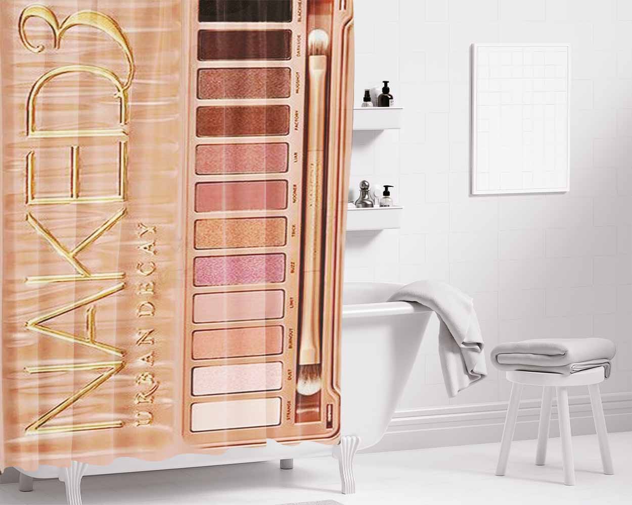 Naked 3 Urban Palette Bathroom Shower Curtain Fabric Waterproof | 66 X 72 Inch