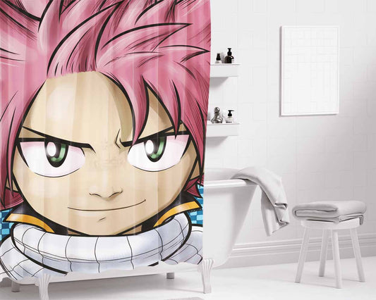 Natsu Fairytail Bathroom Shower Curtain Fabric Waterproof | 66 X 72 Inch