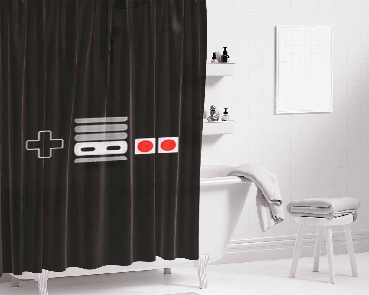 Nes Bathroom Shower Curtain Fabric Waterproof | 66 X 72 Inch