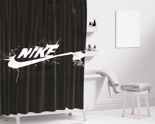 Nike Art Bathroom Shower Curtain Fabric Waterproof | 66 X 72 Inch