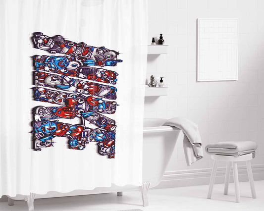 Nike Artisti Grafici Bathroom Shower Curtain Fabric Waterproof | 66 X 72 Inch