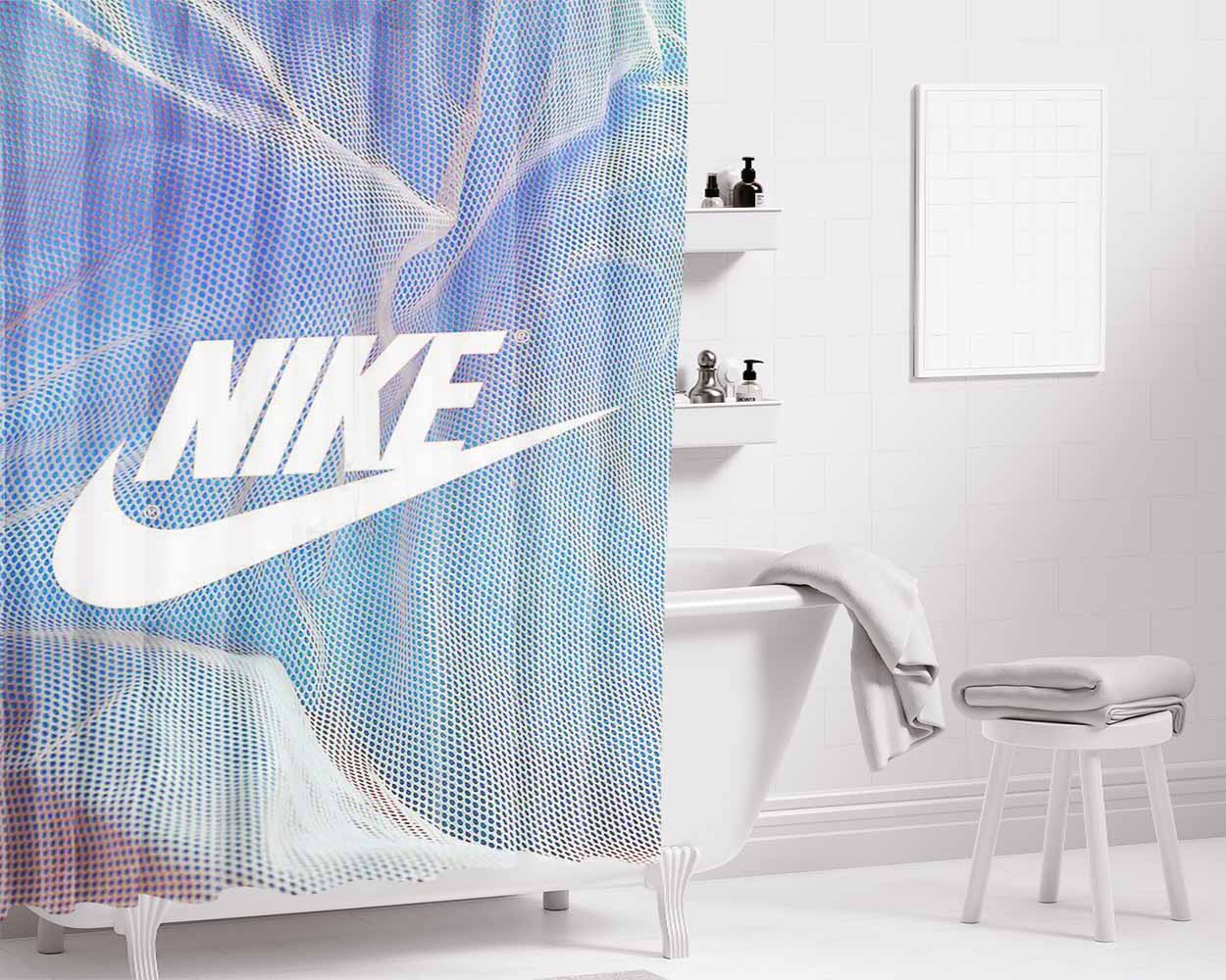 Nike Dry Fit Bathroom Shower Curtain Fabric Waterproof | 66 X 72 Inch
