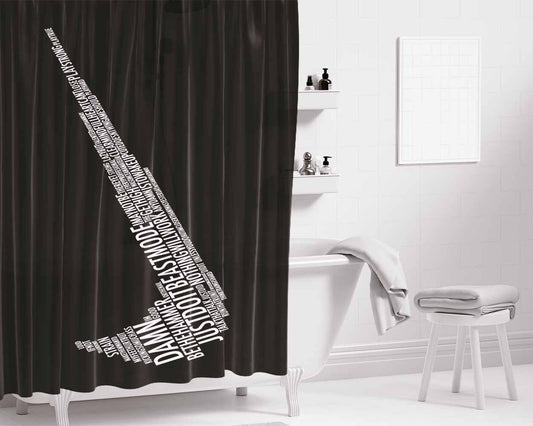 Nike Logo Bathroom Shower Curtain Fabric Waterproof | 66 X 72 Inch
