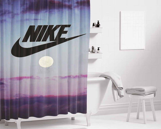 Nike Morning Day Bathroom Shower Curtain Fabric Waterproof | 66 X 72 Inch