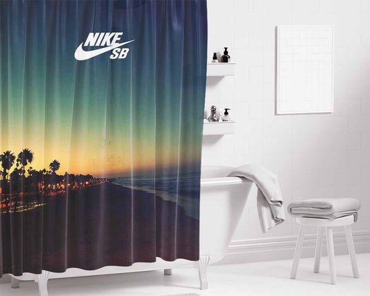 Nike Sb Sea Island Bathroom Shower Curtain Fabric Waterproof | 66 X 72 Inch