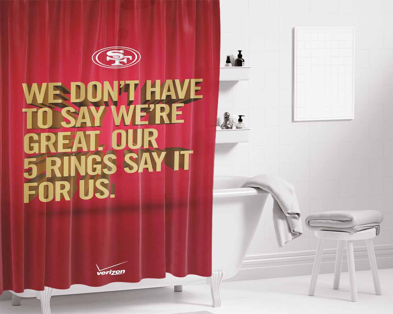 Nike Sf Bathroom Shower Curtain Fabric Waterproof | 66 X 72 Inch