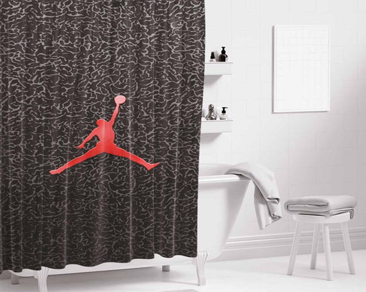 Nike Wallpaper Bathroom Shower Curtain Fabric Waterproof | 66 X 72 Inch