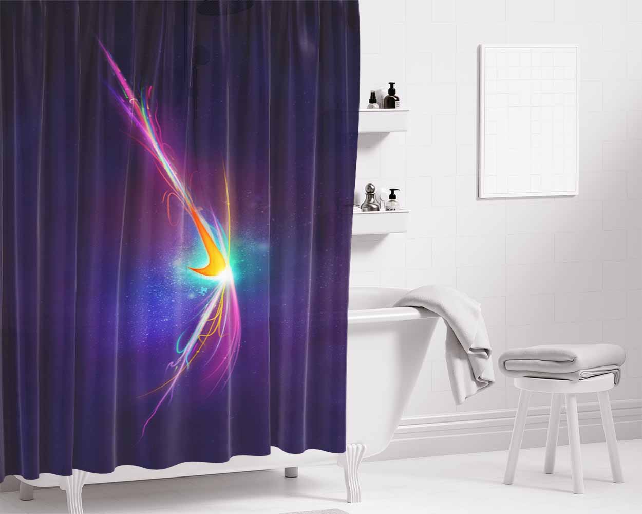 Nike Bathroom Shower Curtain Fabric Waterproof | 66 X 72 Inch