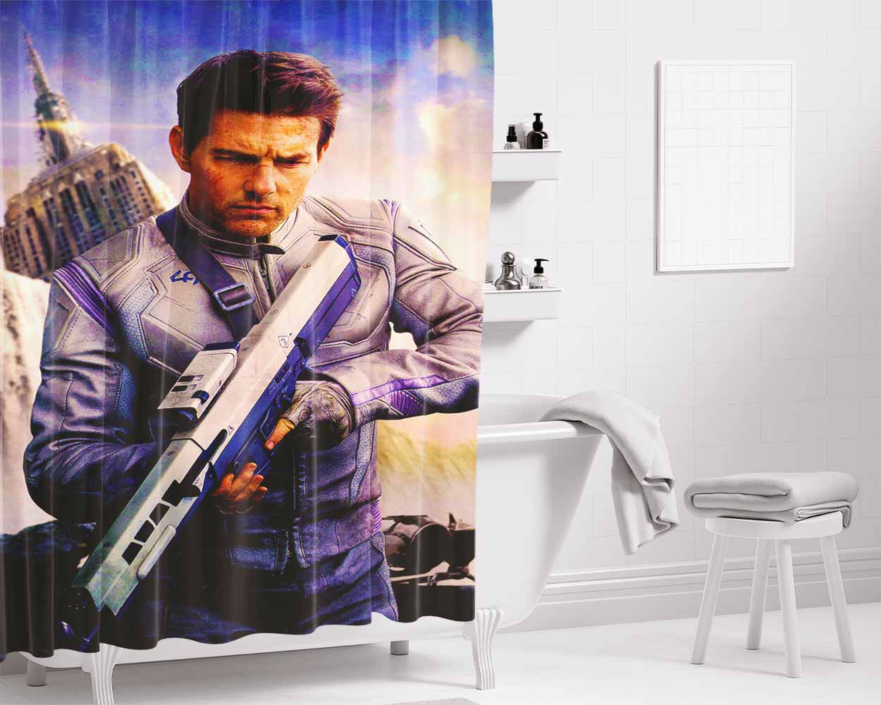 Oblivion Tom Cruise Bathroom Shower Curtain Fabric Waterproof | 66 X 72 Inch