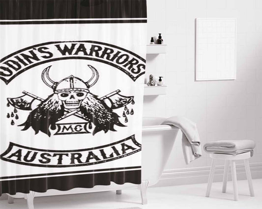Odins Warriors Australia Bathroom Shower Curtain Fabric Waterproof | 66 X 72 Inch