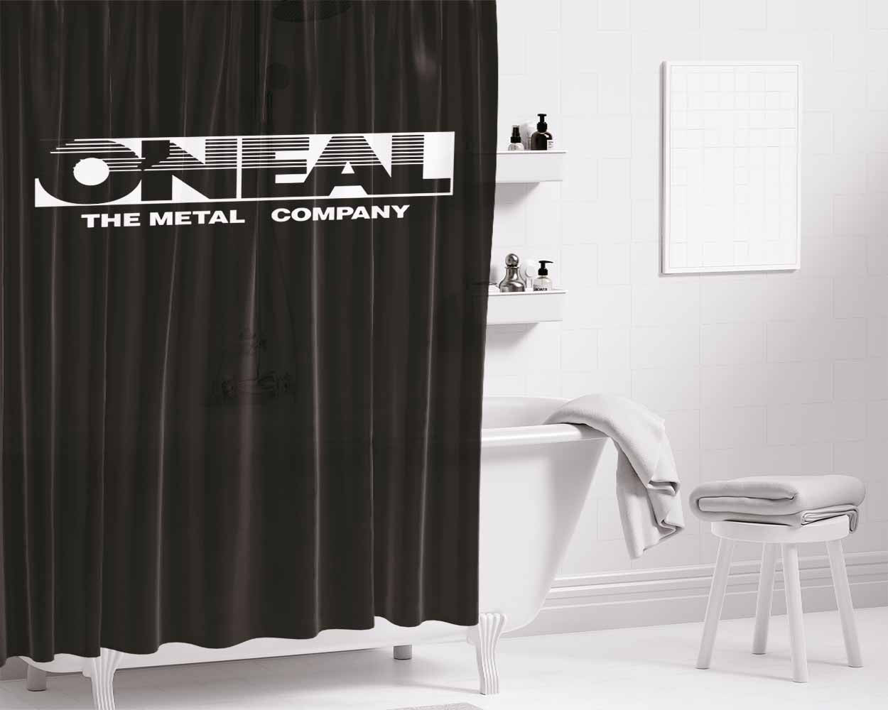 Oneal The Metal Company Bathroom Shower Curtain Fabric Waterproof | 66 X 72 Inch