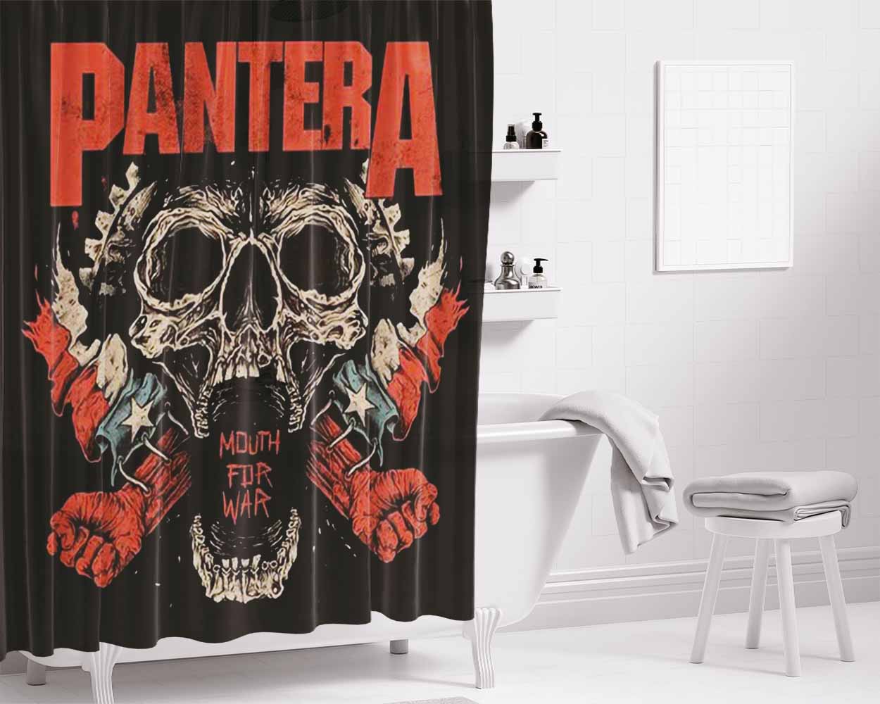 Pantera Album Mouth For War Bathroom Shower Curtain Fabric Waterproof | 66 X 72 Inch