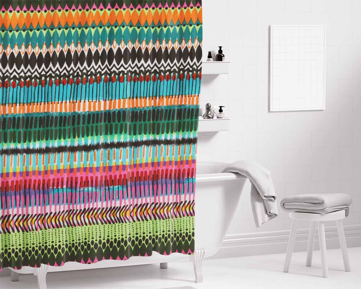 Pattern Colour Skin Know Bathroom Shower Curtain Fabric Waterproof | 66 X 72 Inch
