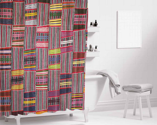 Pattern Imb Mask Bowl Bathroom Shower Curtain Fabric Waterproof | 66 X 72 Inch