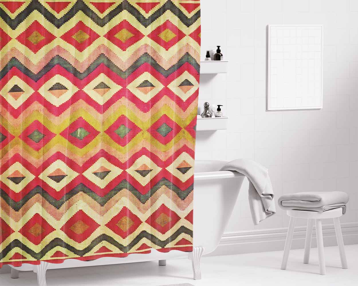 Pattern Skin Know Bath Bathroom Shower Curtain Fabric Waterproof | 66 X 72 Inch