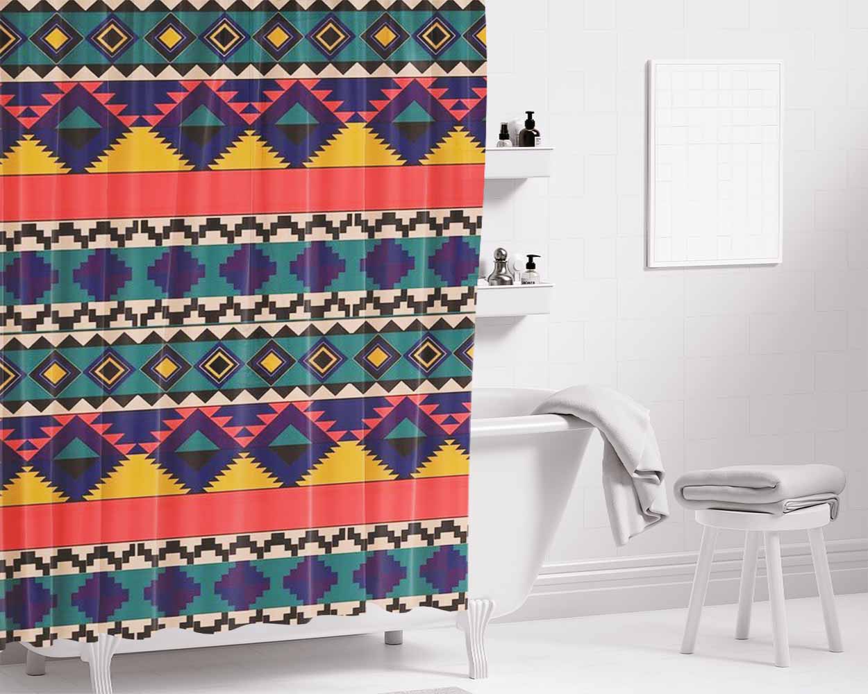 Pattern Slow N Fast Bathroom Shower Curtain Fabric Waterproof | 66 X 72 Inch