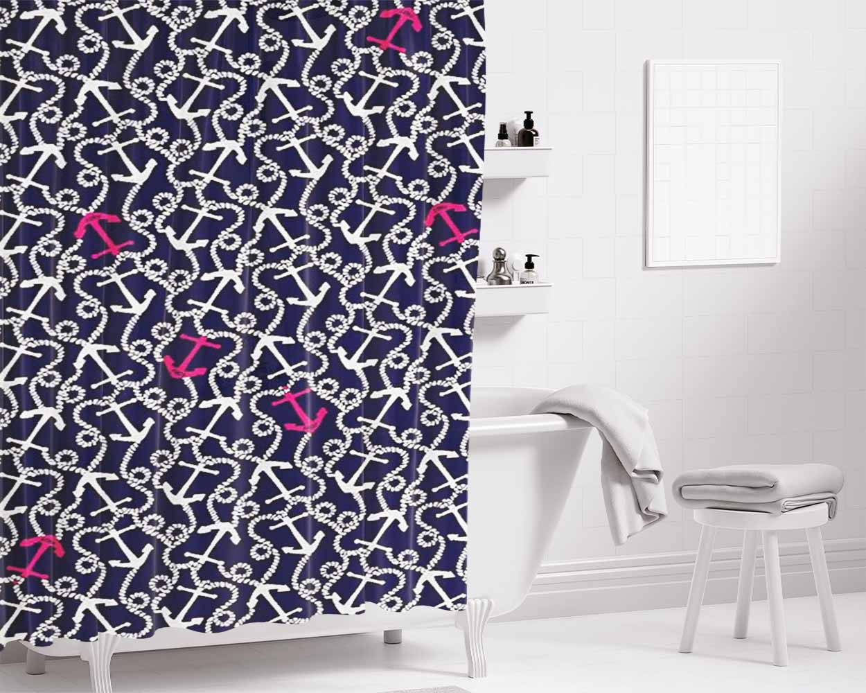 Pattern Wide Her Bathroom Shower Curtain Fabric Waterproof | 66 X 72 Inch